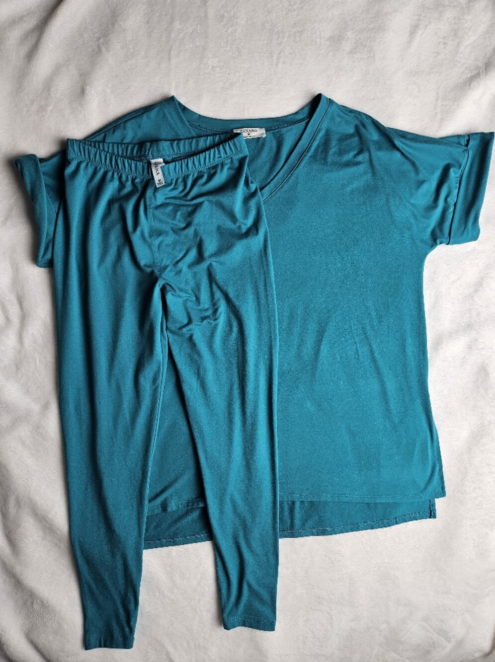 Zenana Brushed Microfiber Tee & Leggings Lounge Set M